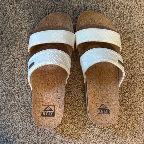 Reef Women's White Cork Slide Sandals - Picture 1 of 6
